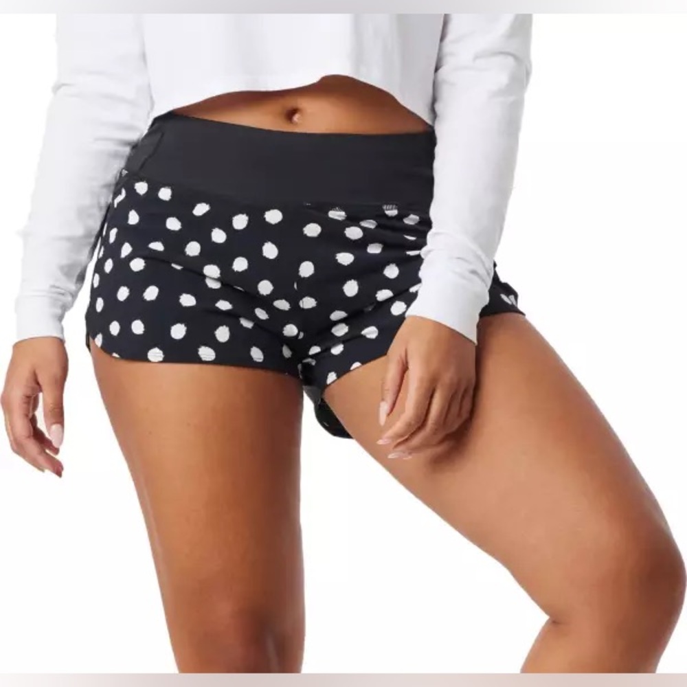 Legend Black and White Polka Dot Swim Board Shorts Size 10